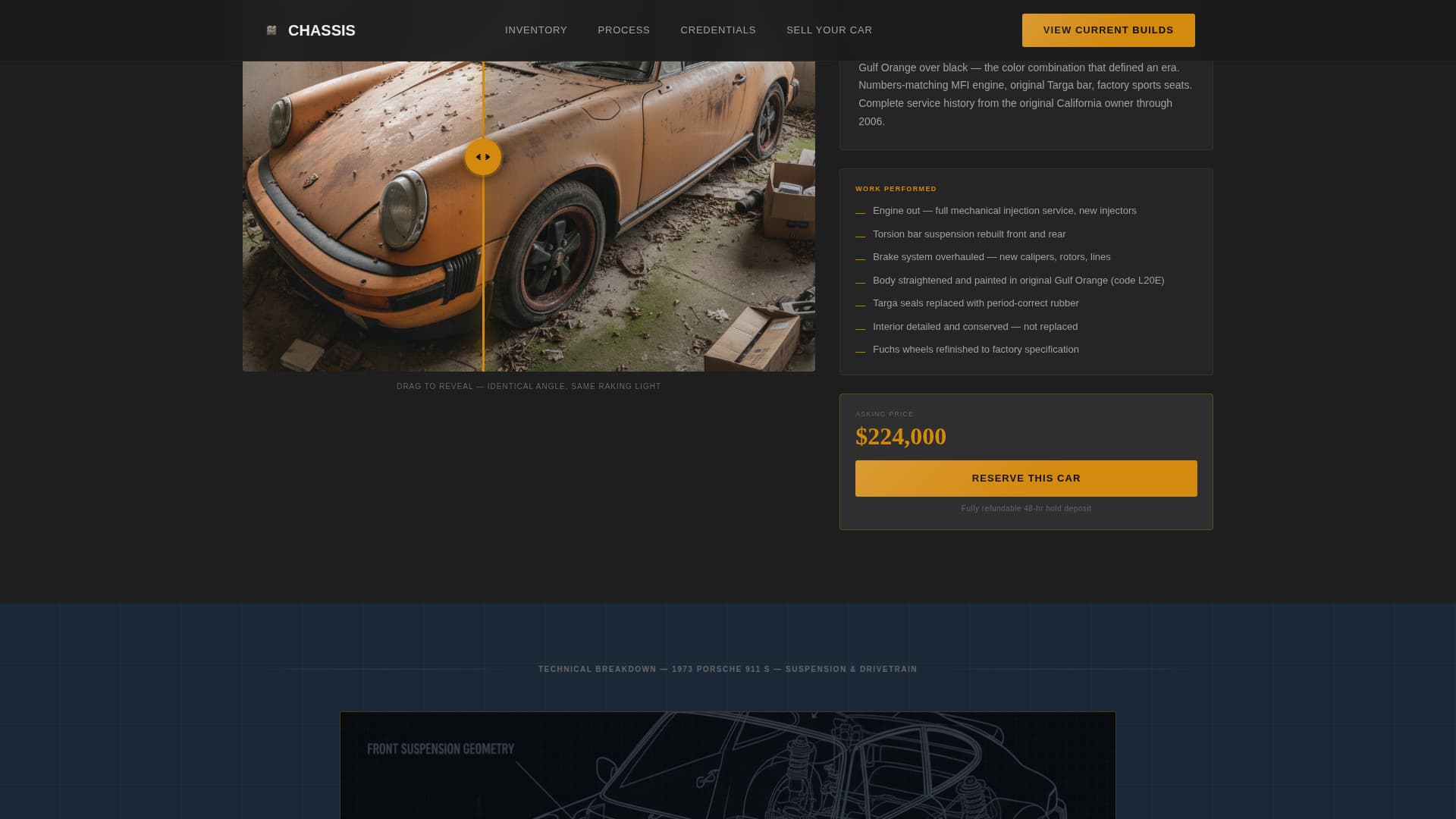 Chassis - Precision Restoration Landing Page Template