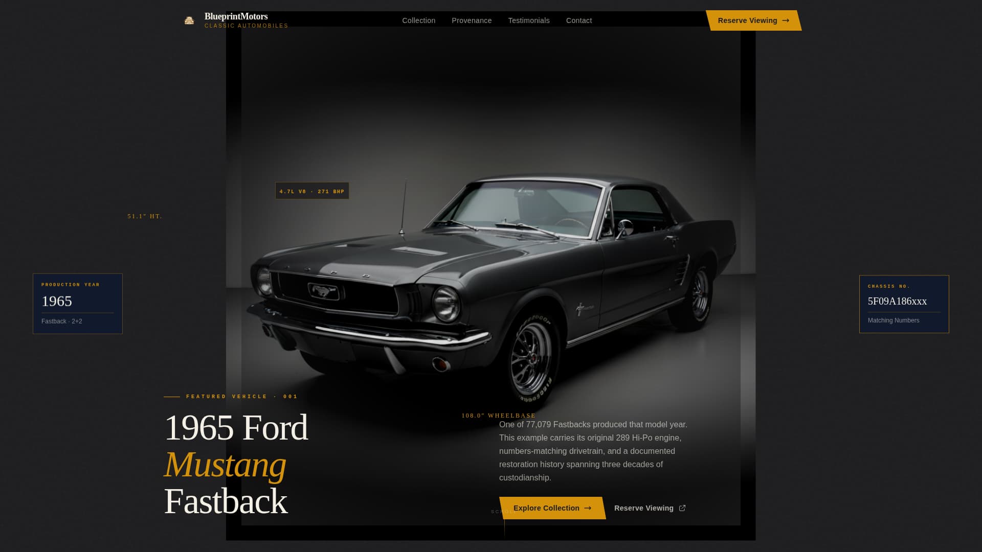 Blueprint - Classic Cardealer Landing Page Template