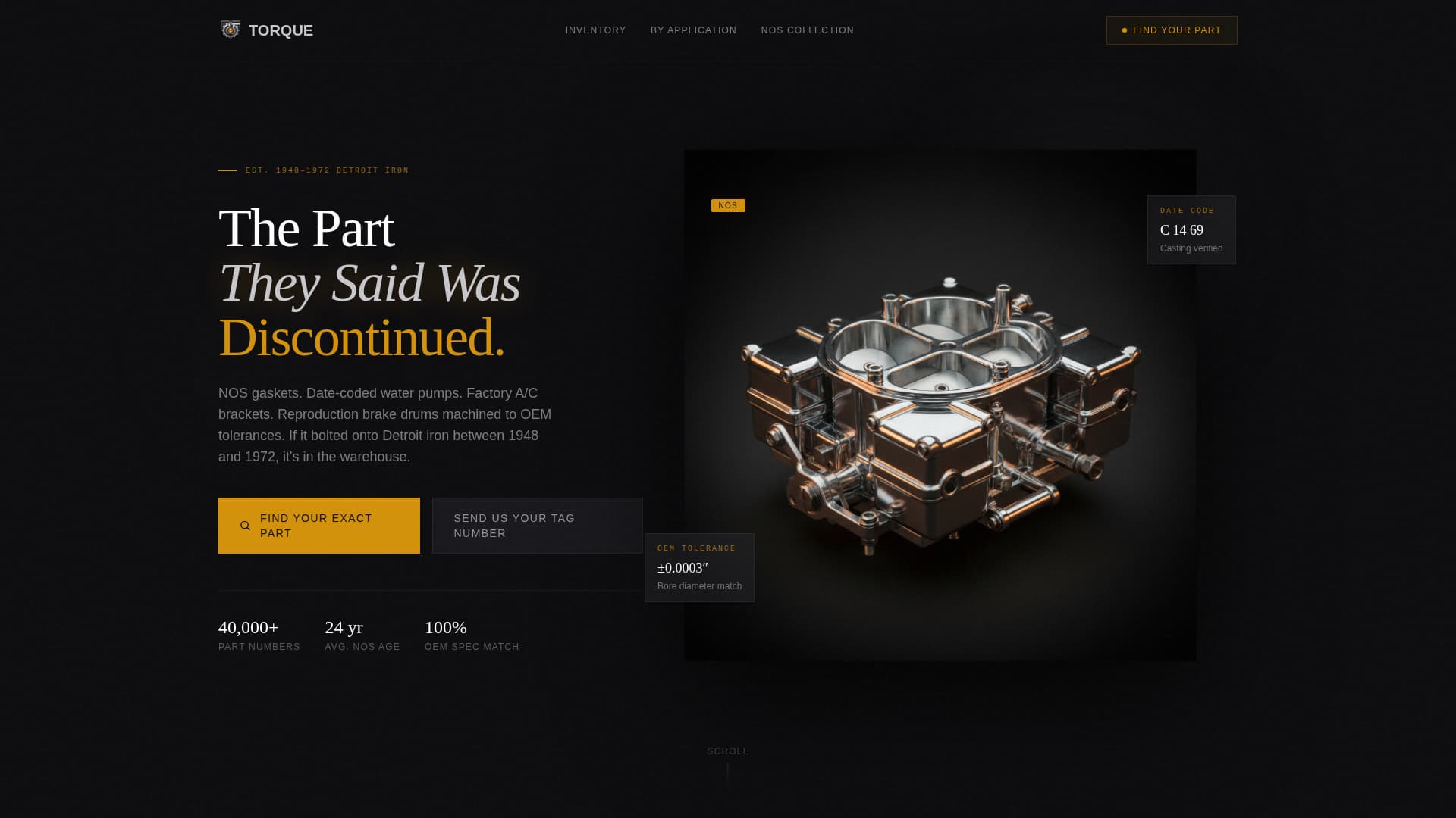 Torque - Precision Classiccar Landing Page Template