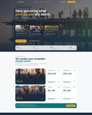 Benchmark - Powerful Constructioncompensation Landing Page Template