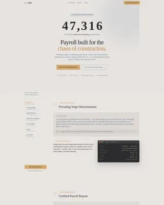 Ledger - Reliable Construction Landing Page Template