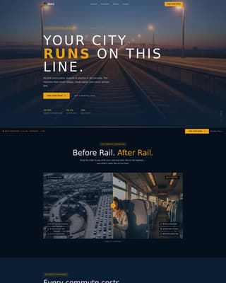 Rail - Precision Transit Landing Page Template