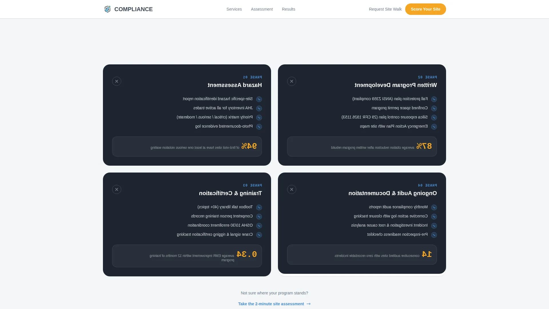 Compliance — Certified Construction Safety Landing Page Template