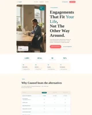 Counsel — Trusted Consultant Network Landing Page Template