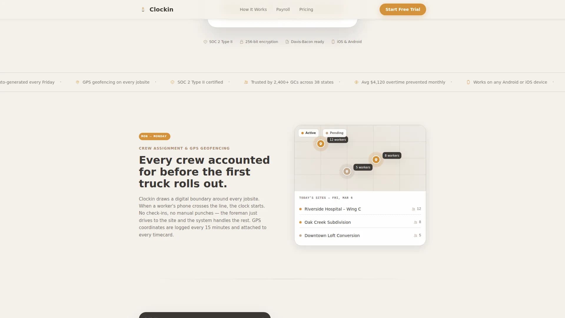 Timesheet — Contractor Payroll Tracking Landing Page Template
