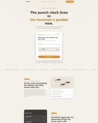 Timesheet — Contractor Payroll Tracking Landing Page Template
