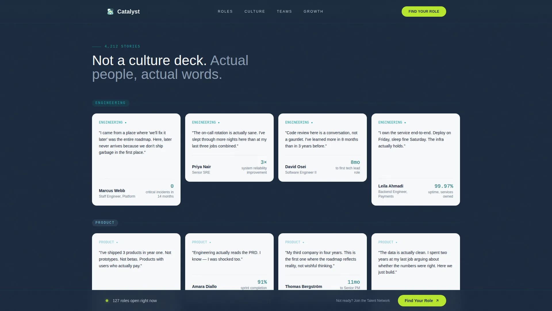 Catalyst — Employer Branding Landing Page Template