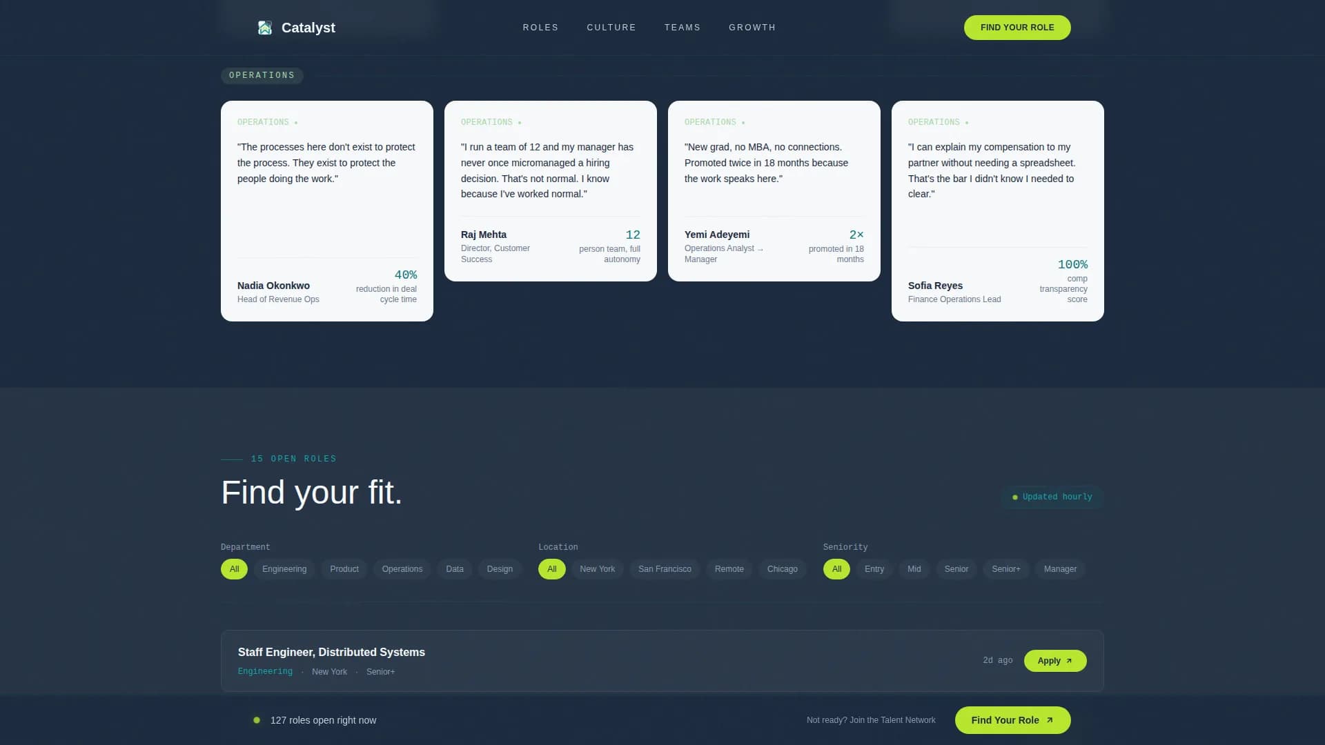 Catalyst — Employer Branding Landing Page Template