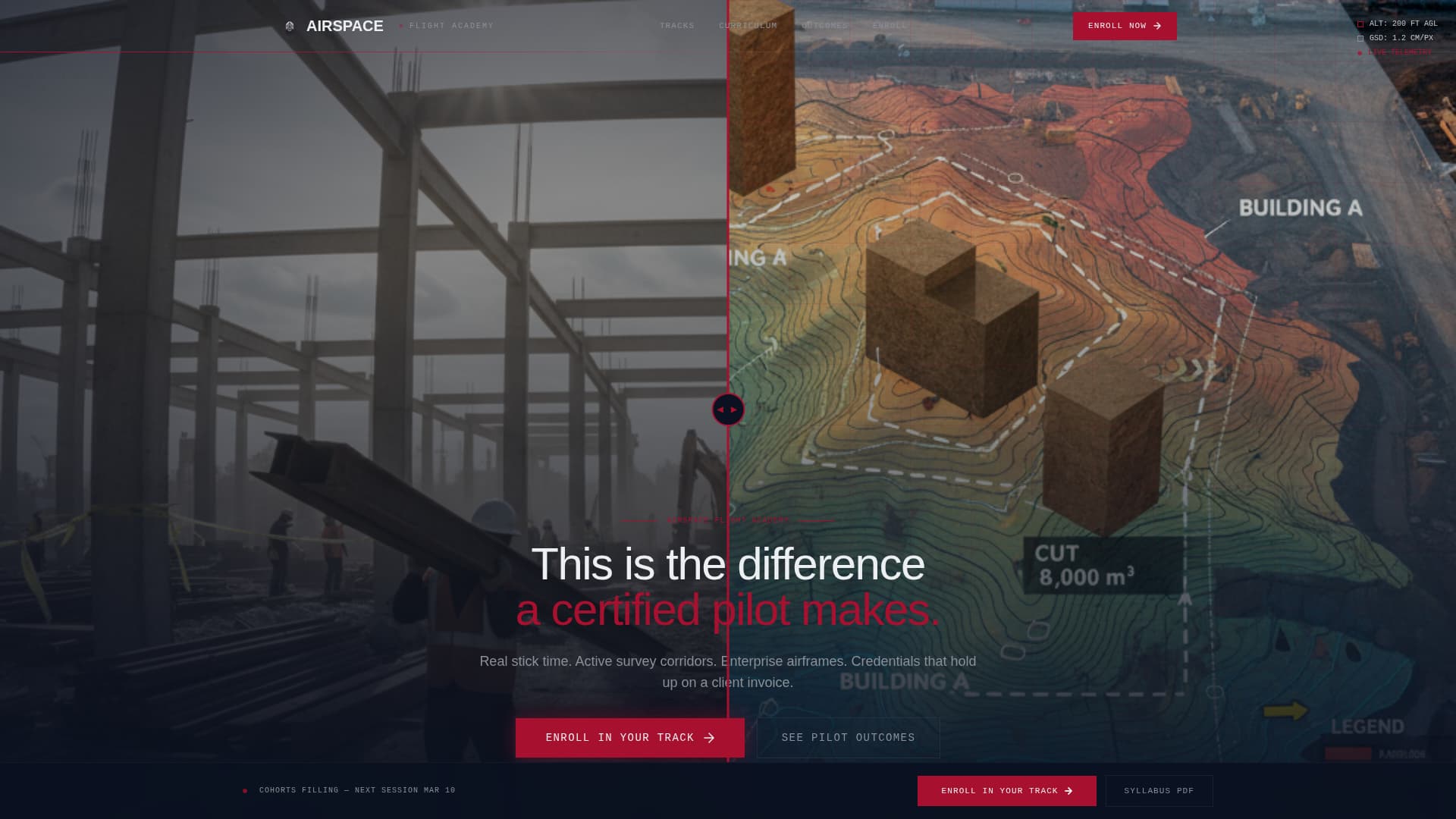 Airspace - Highstakes Dronetraining Landing Page Template