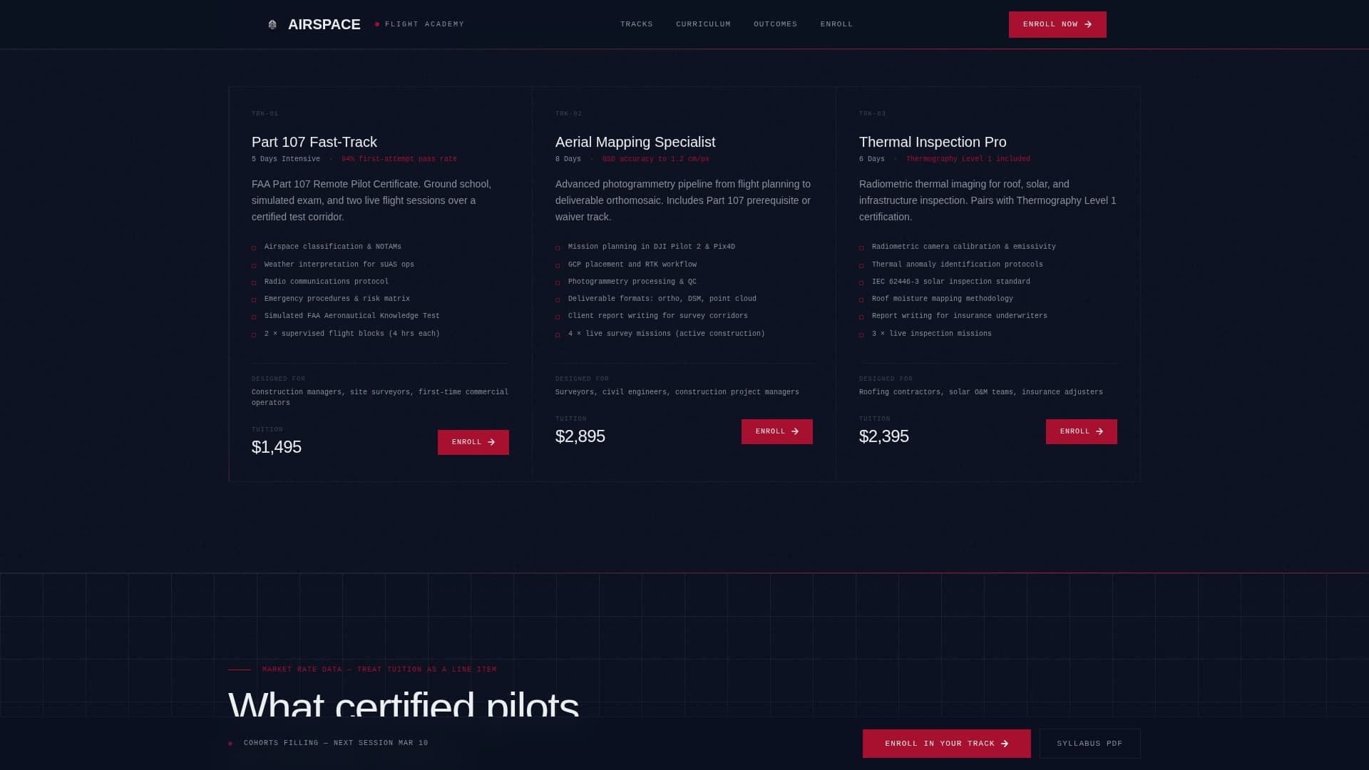 Airspace - Highstakes Dronetraining Landing Page Template
