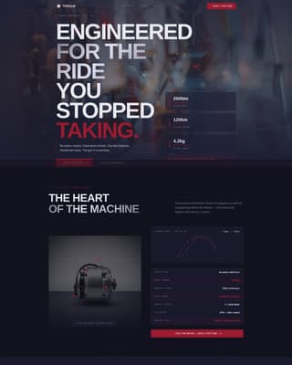 Torque - Precision Ebike Landing Page Template