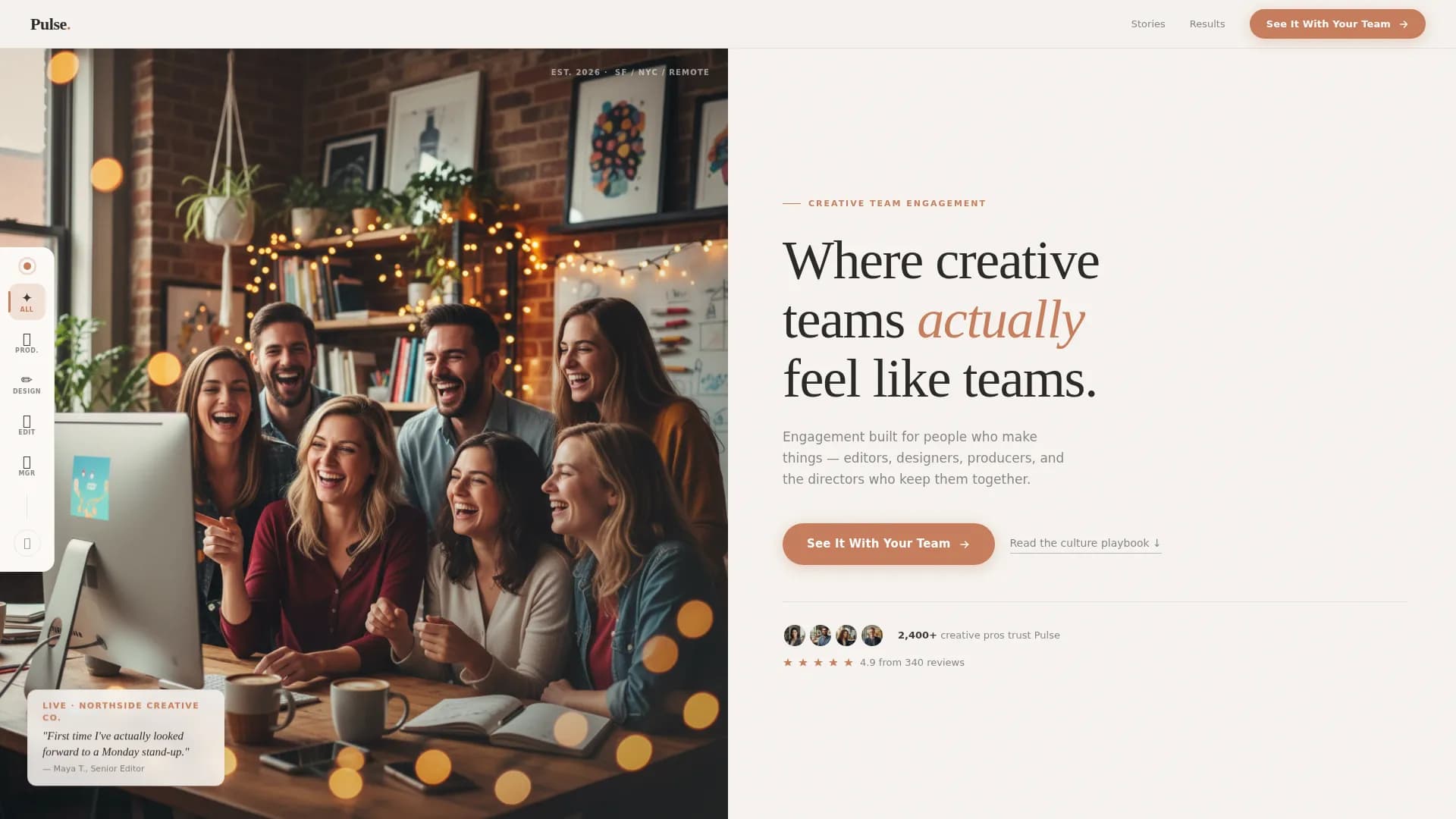 Vibe — Team Engagement Platform Landing Page Template