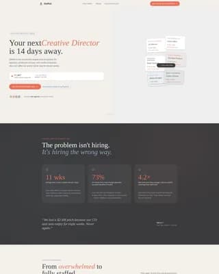 Staffed - Creative Talent RPO Landing Page Template