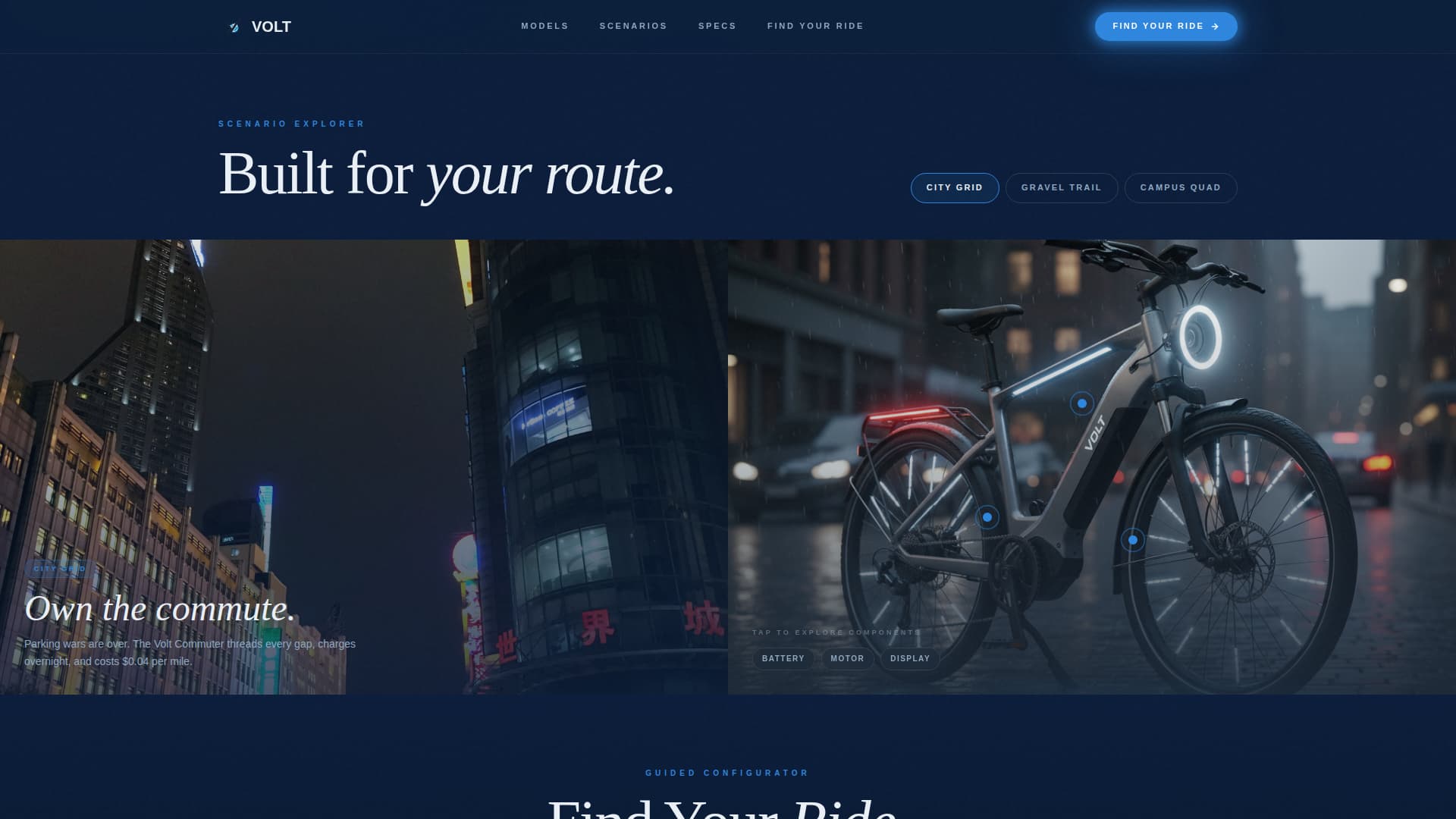 Volt - Dynamic Electricbike Landing Page Template