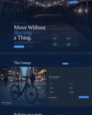 Volt - Dynamic Electricbike Landing Page Template