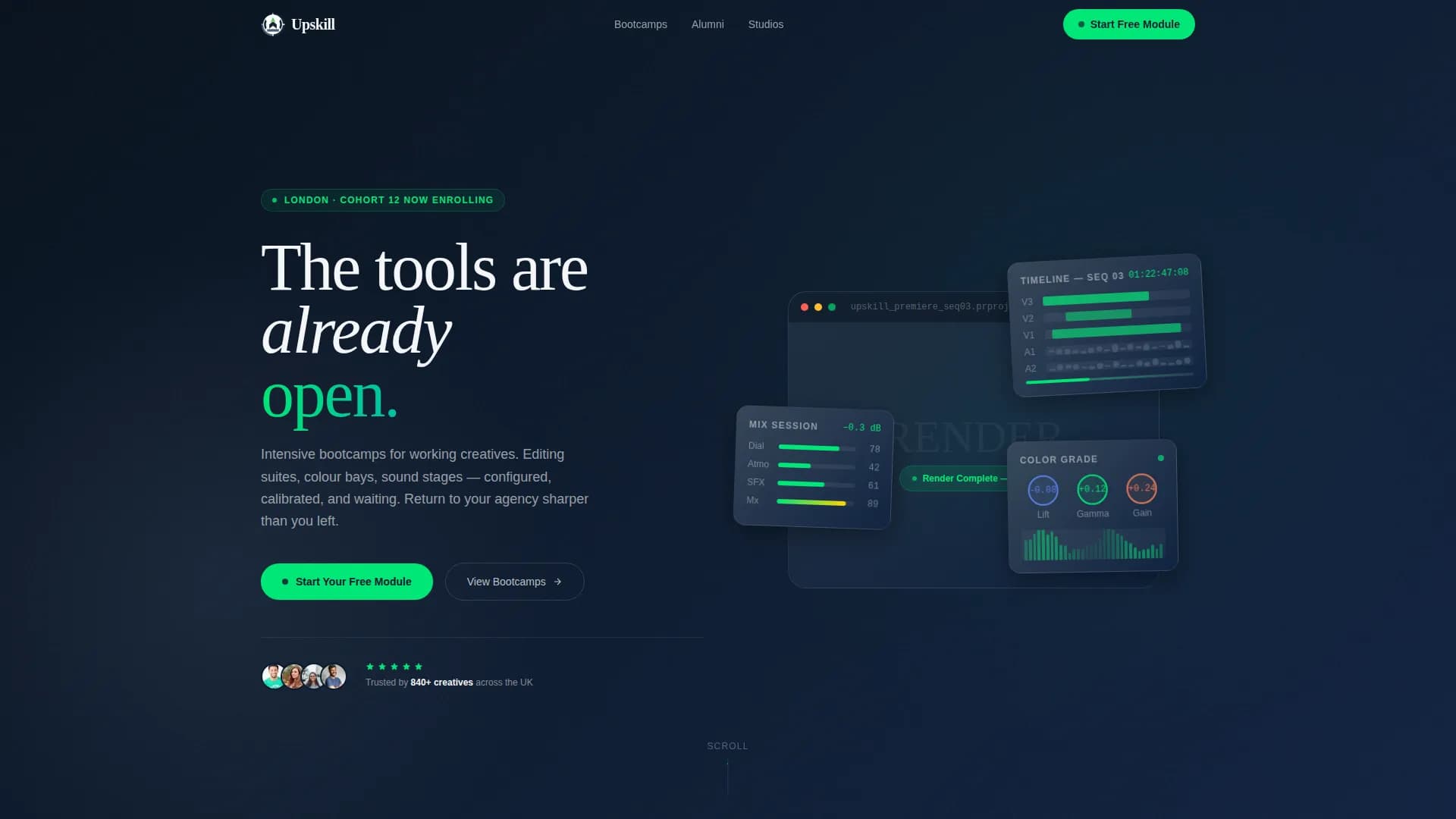 Accelerate — Bootcamp Creative Training Landing Page Template
