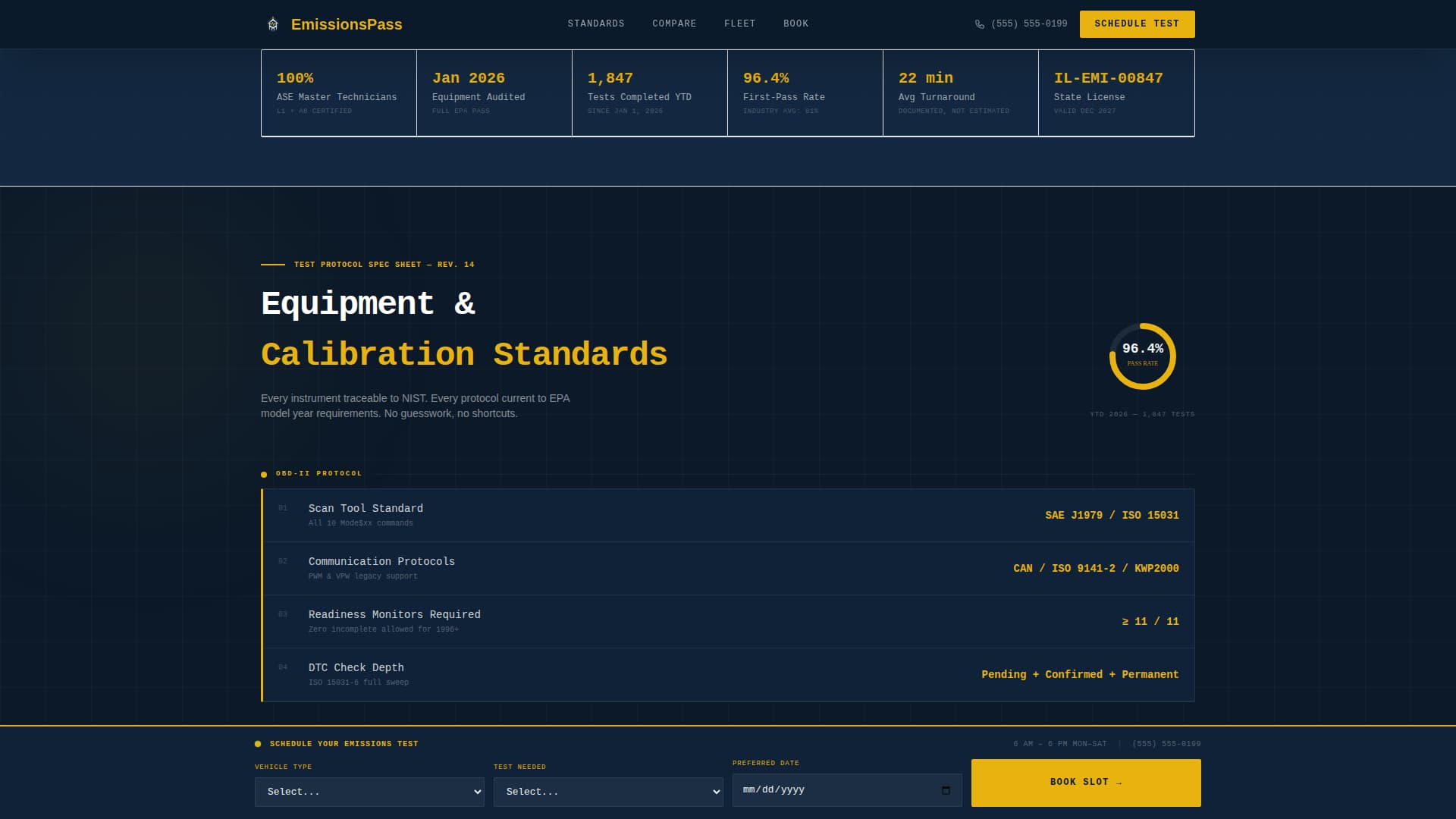 Emissionspass - Industrial Compliance Landing Page Template