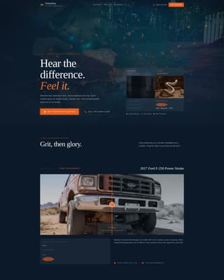 Thunderpipe - Bold Exhaustshop Landing Page Template