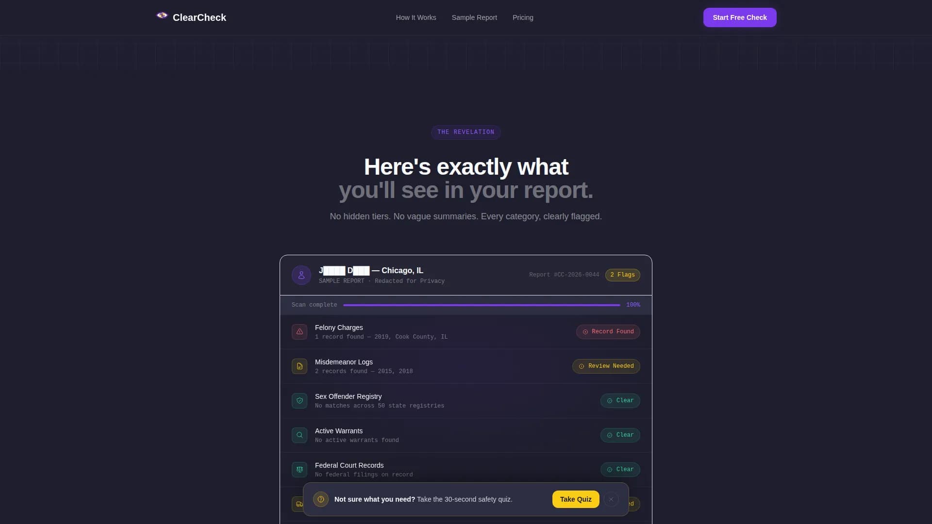 Verify — Rapid Background Check Landing Page Template