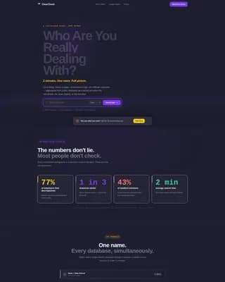 Verify — Rapid Background Check Landing Page Template