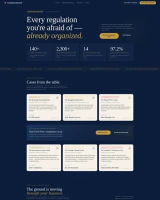 Comply — Cross-Border Compliance Landing Page Template