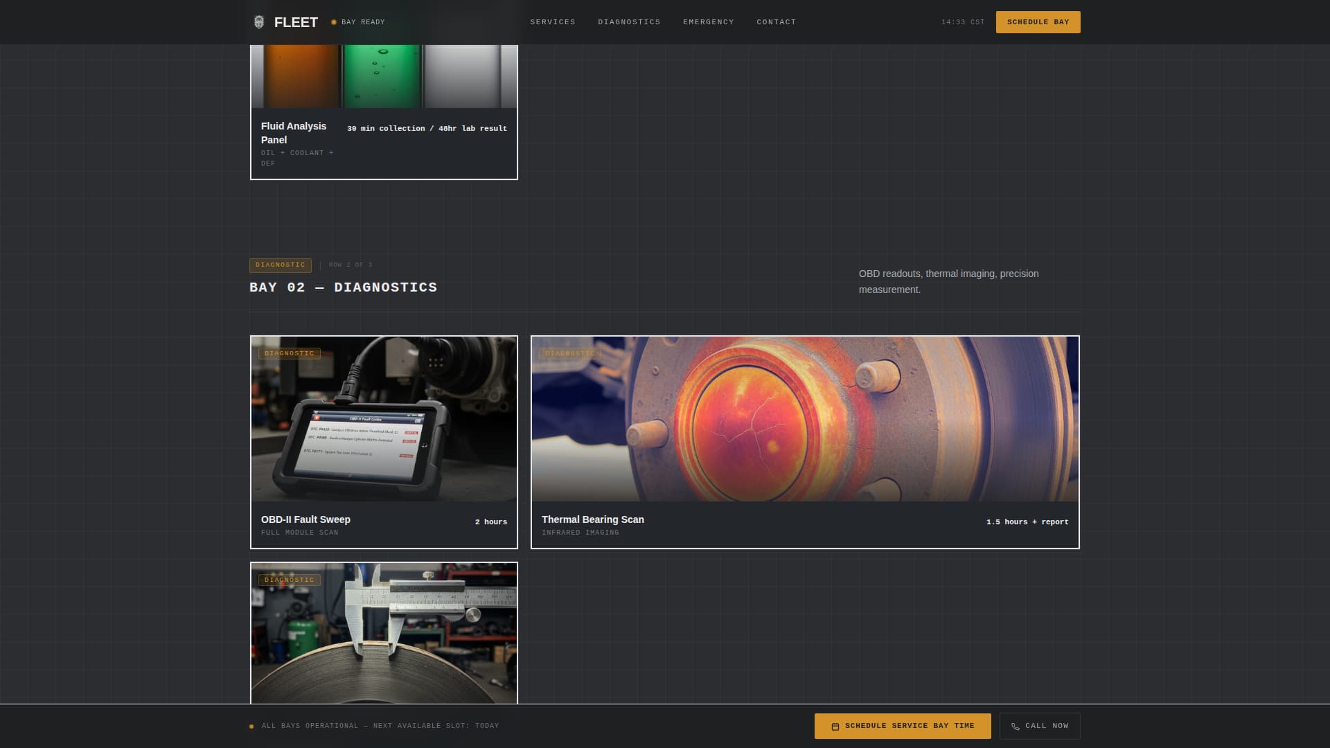 Fleet - Precision Maintenance Landing Page Template