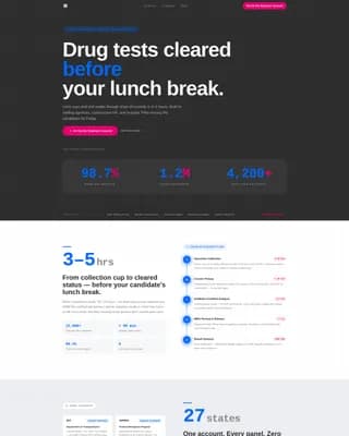 Screen — Certified Substance Testing Landing Page Template