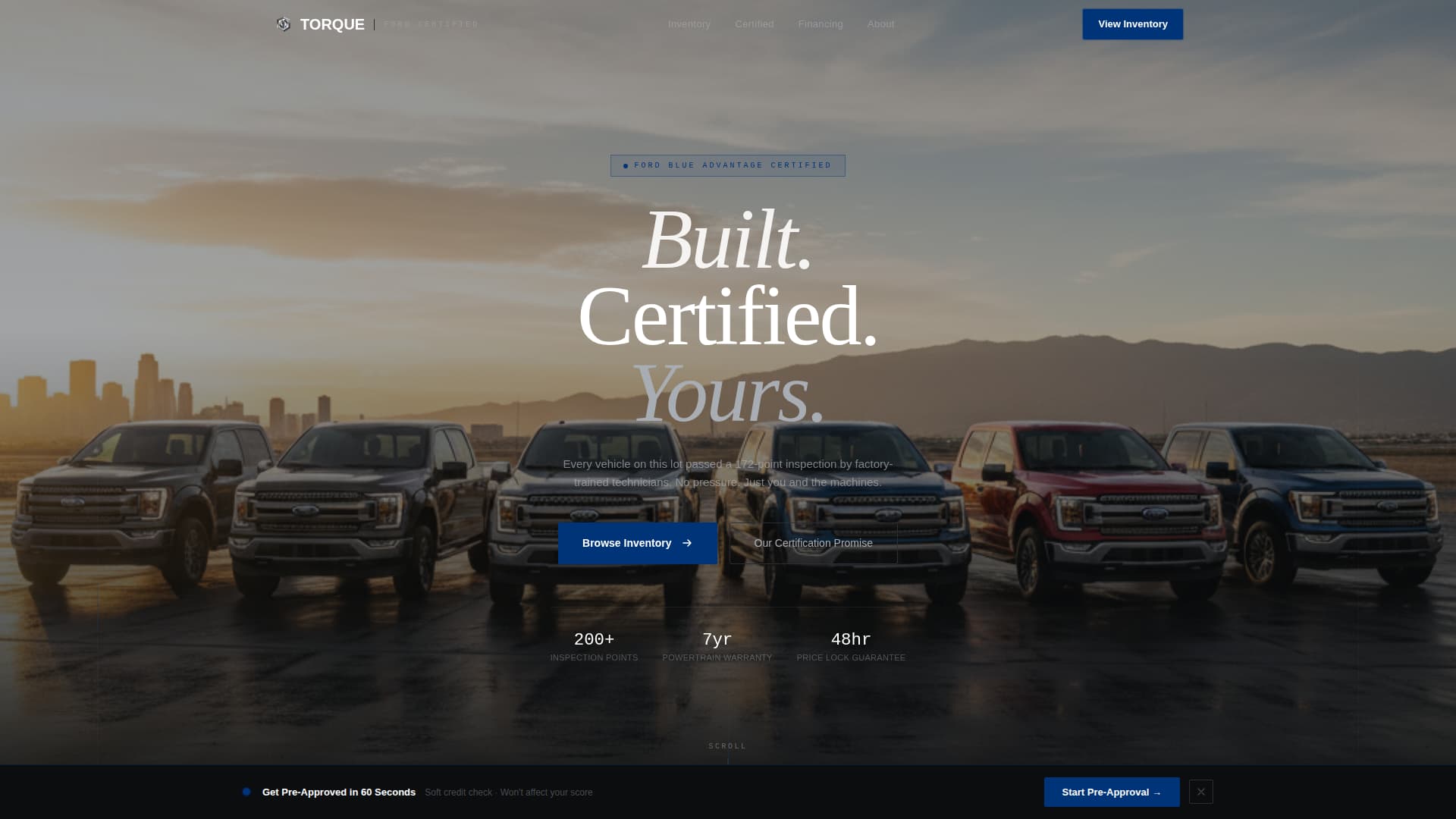 Torque - Immersive Dealer Landing Page Template