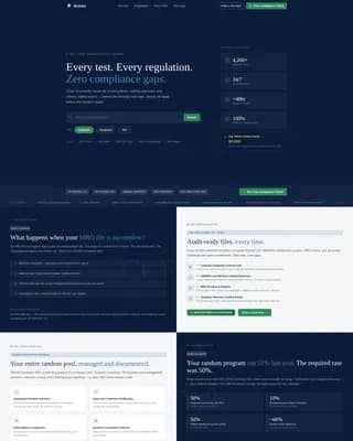 Screen — Compliance Testing Landing Page Template