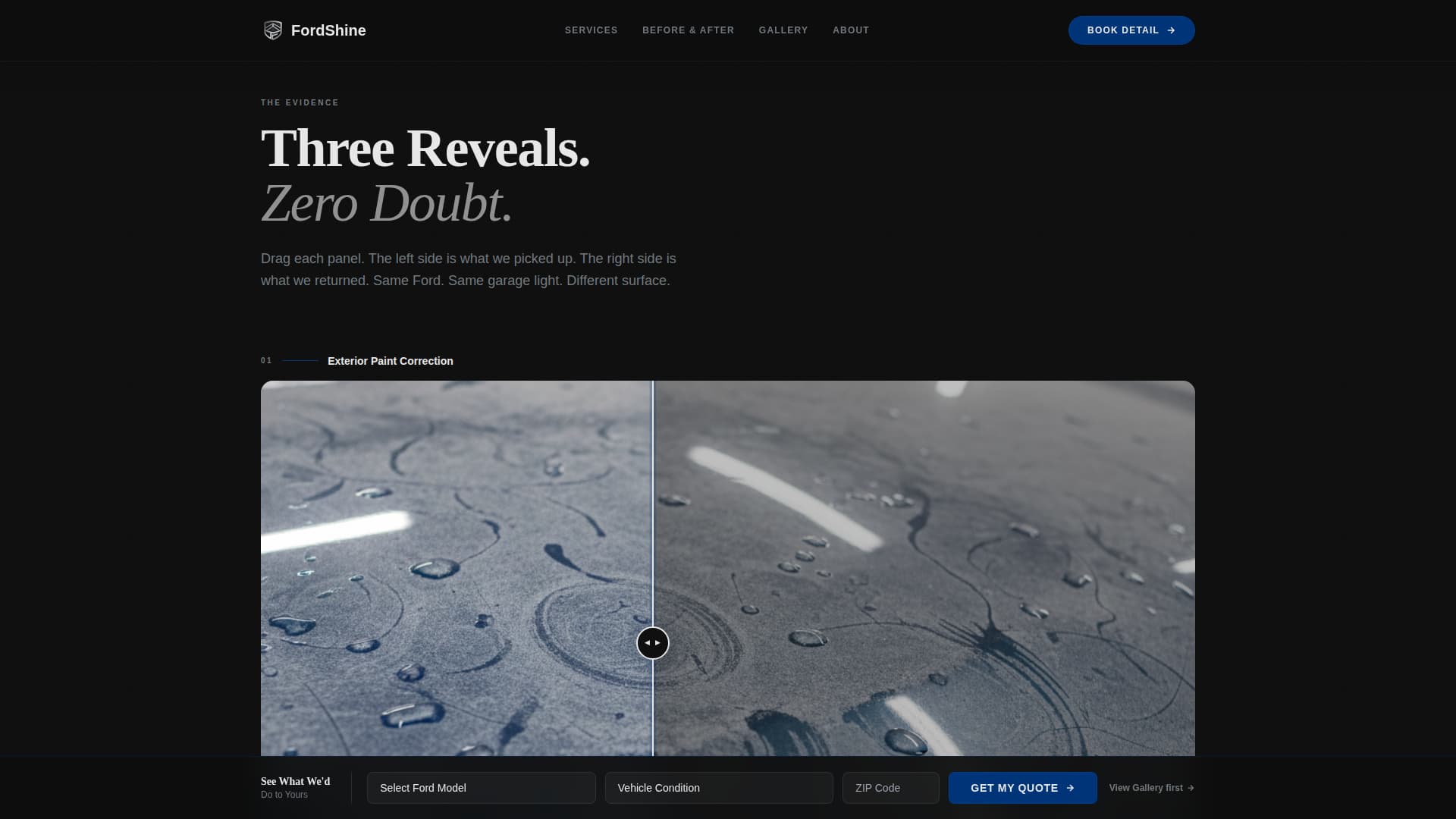 Fordshine - Immersive Detailing Landing Page Template