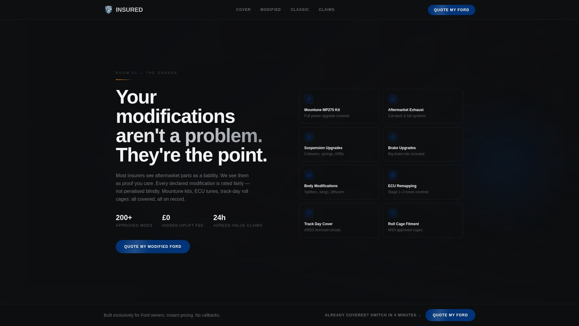 Ford - Premium Insurance Landing Page Template