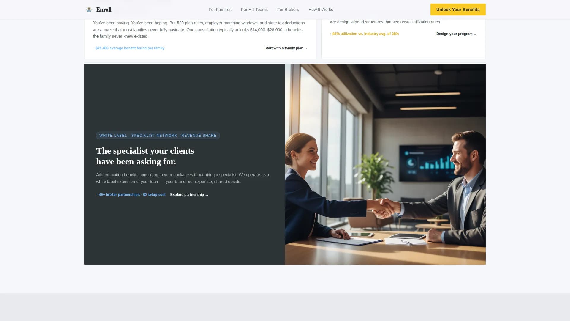 Enroll - Unlock Education Benefits Landing Page Template