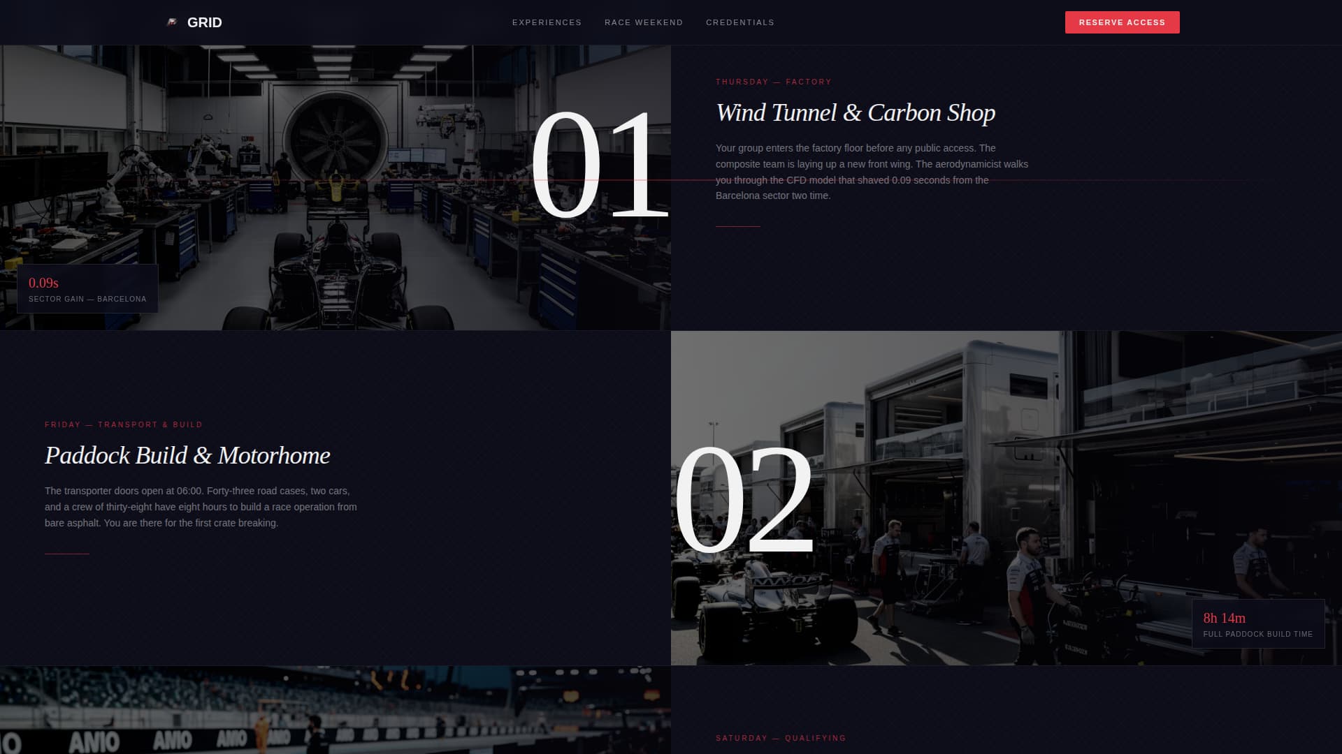 Grid - Precision Racing Landing Page Template