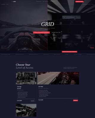 Grid - Precision Racing Landing Page Template