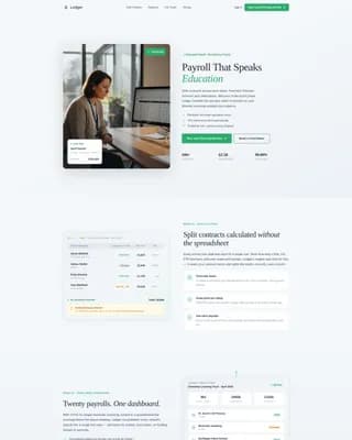 Ledger - Precision Education Payroll Landing Page Template