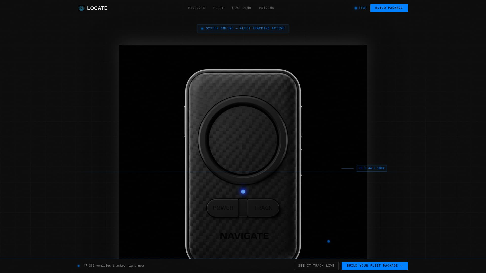 Locate - Precision Fleet Landing Page Template
