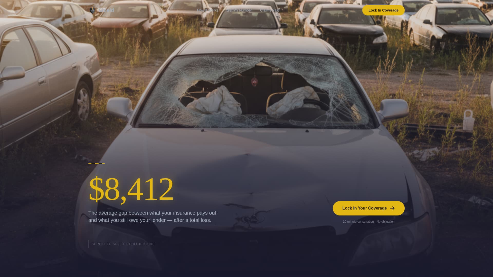 Shield - Cinematic Gapinsurance Landing Page Template