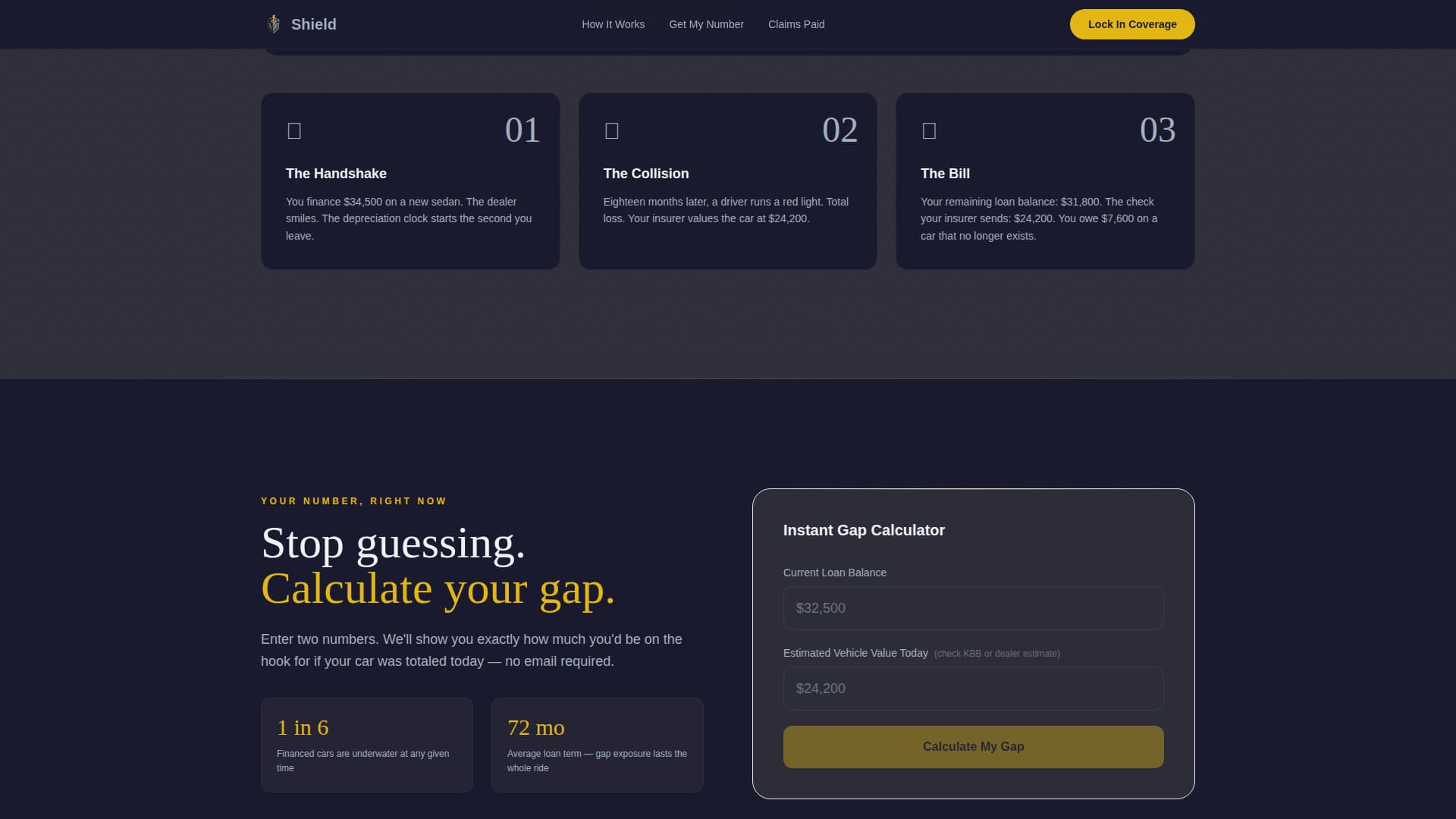 Shield - Cinematic Gapinsurance Landing Page Template