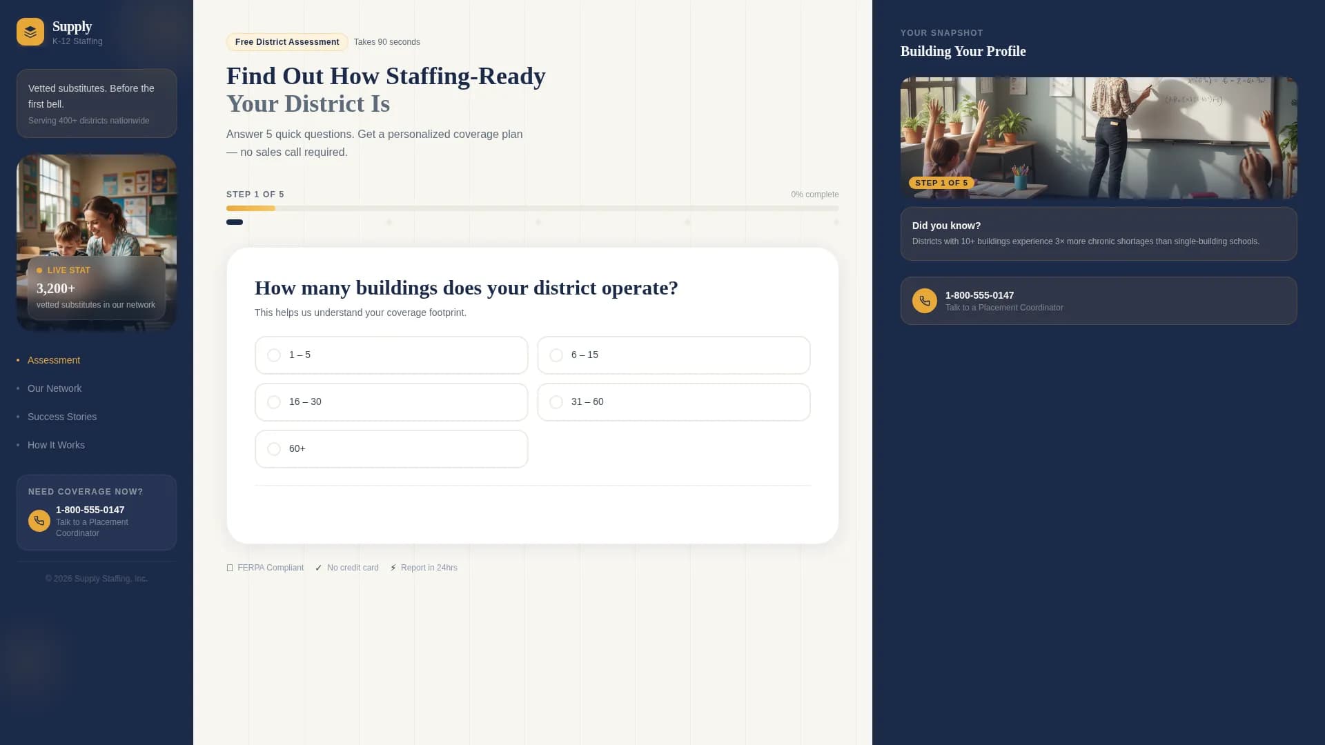 Equip — Reliable School Readiness Landing Page Template