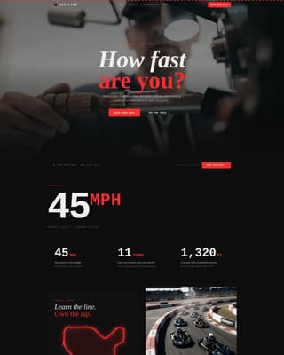Gridline - Highoctane Karting Landing Page Template