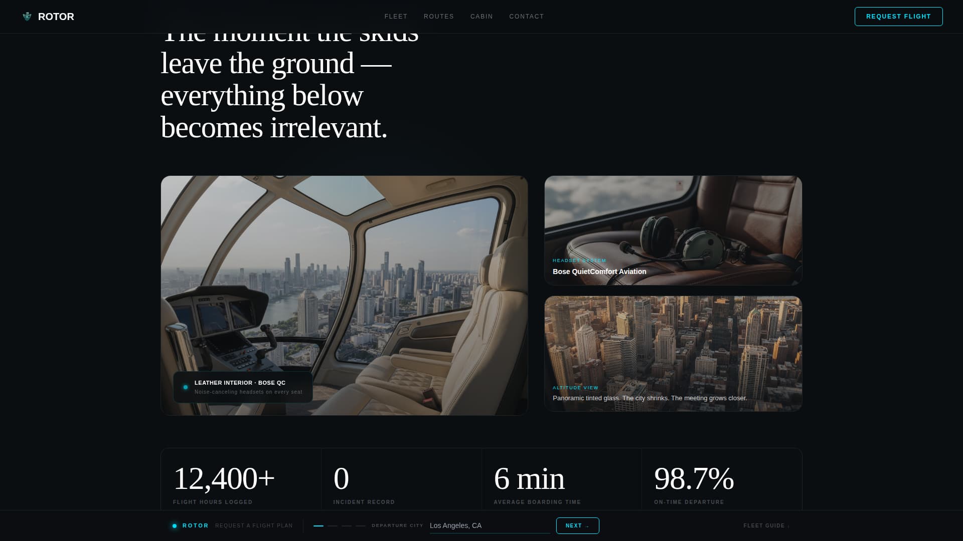 Rotor - Executive Helicopter Landing Page Template