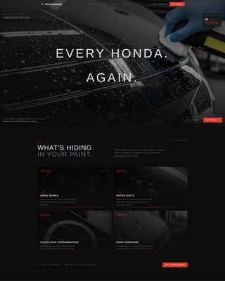 Precisiondetail - Cinematic Honda Landing Page Template