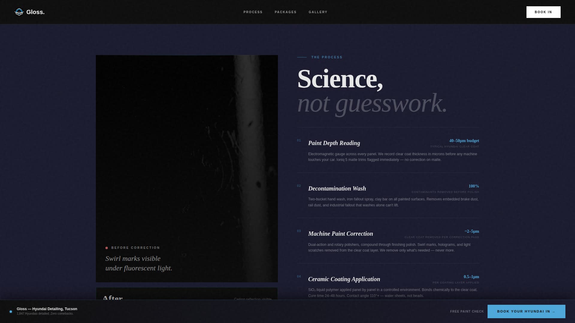 Gloss - Cinematic Hyundai Landing Page Template