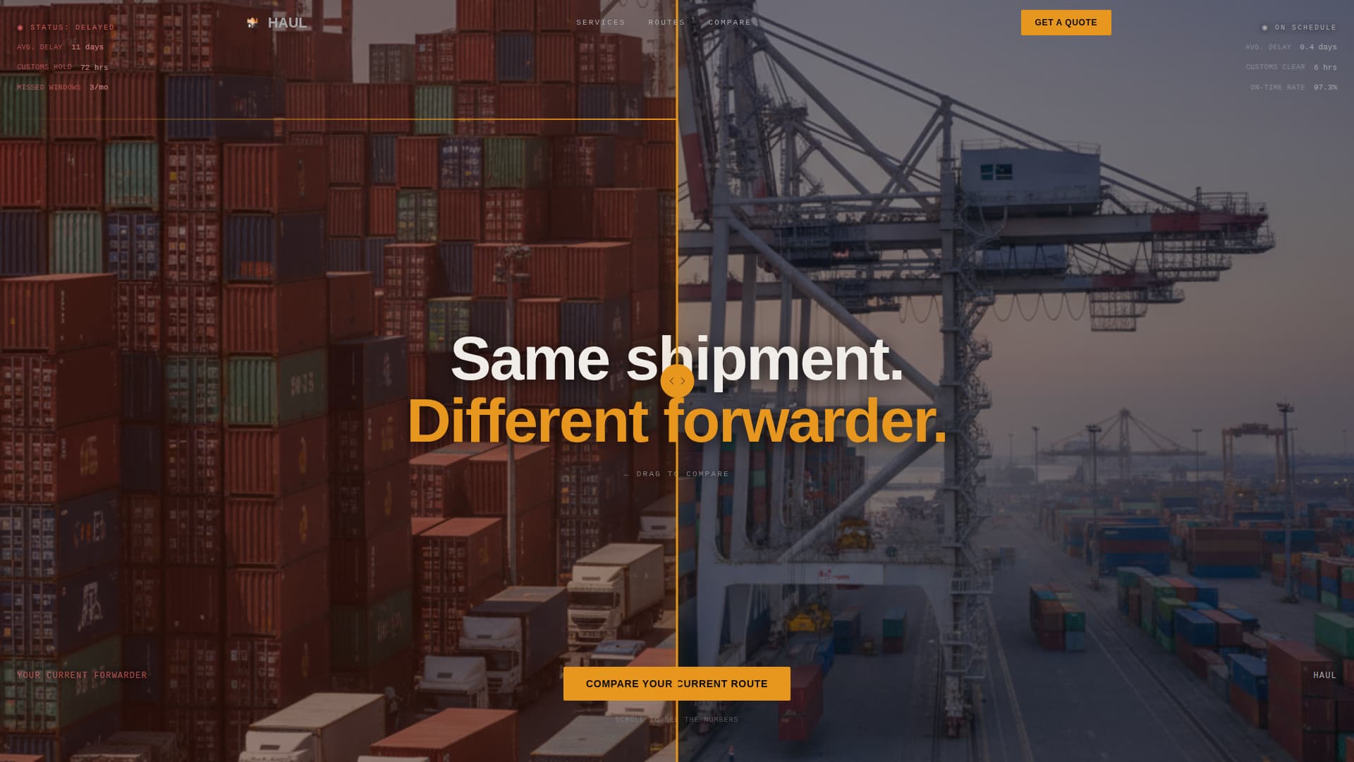 Haul - Powerful Freight Landing Page Template