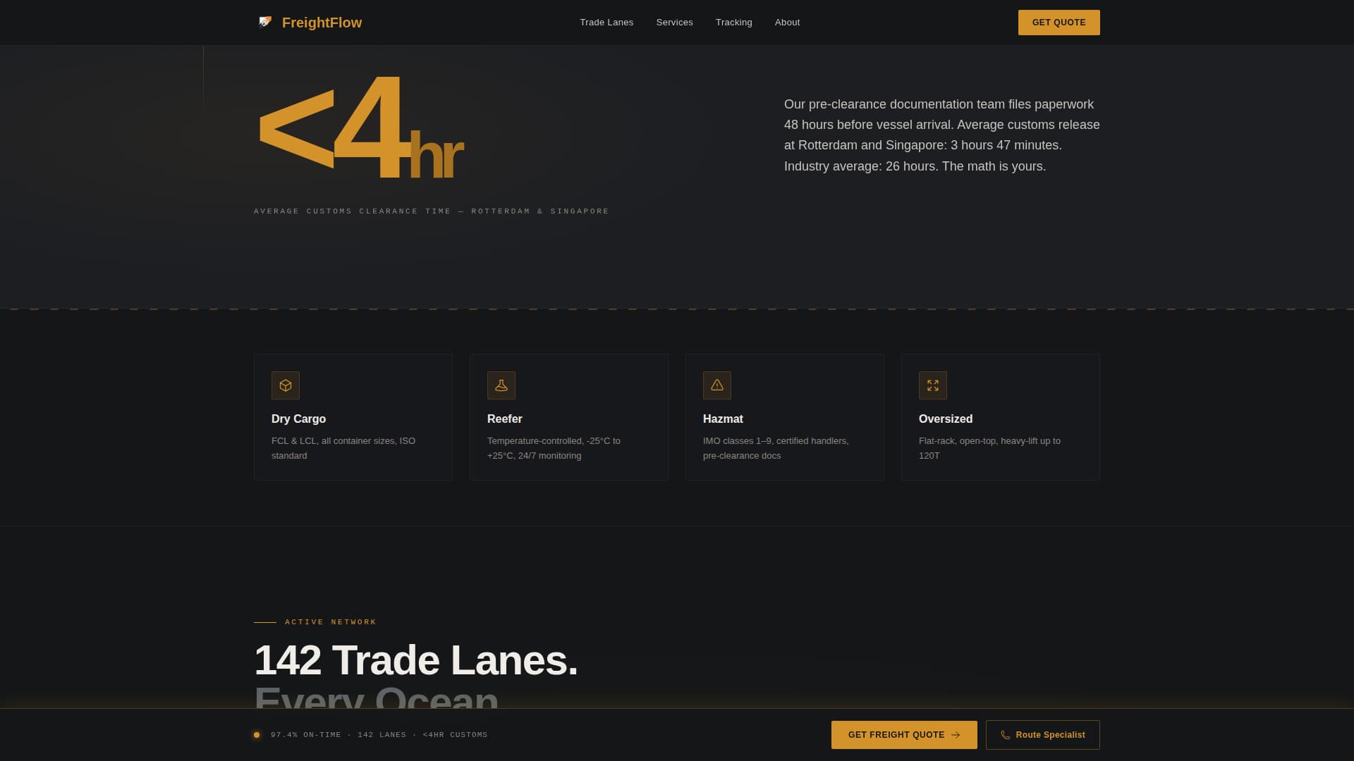 Freightflow - Powerful Shipping Landing Page Template