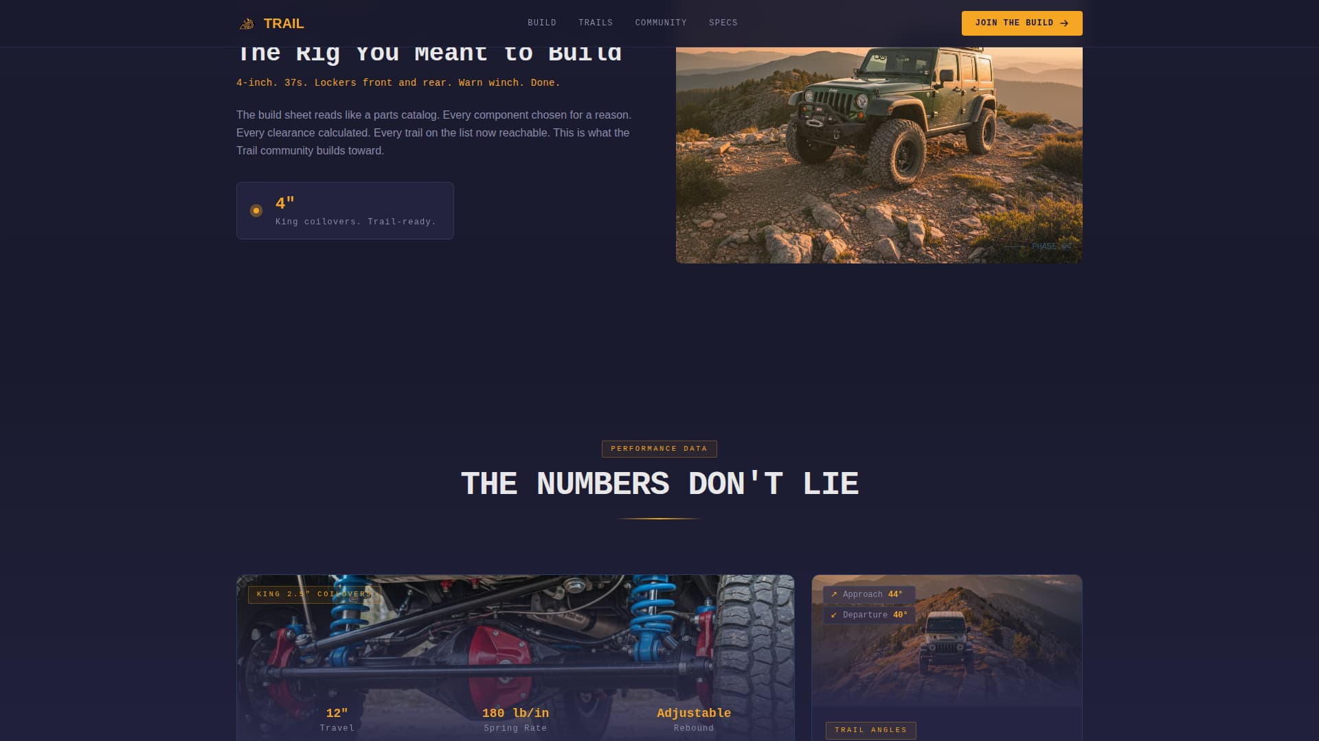 Trail - Rugged Jeep Landing Page Template
