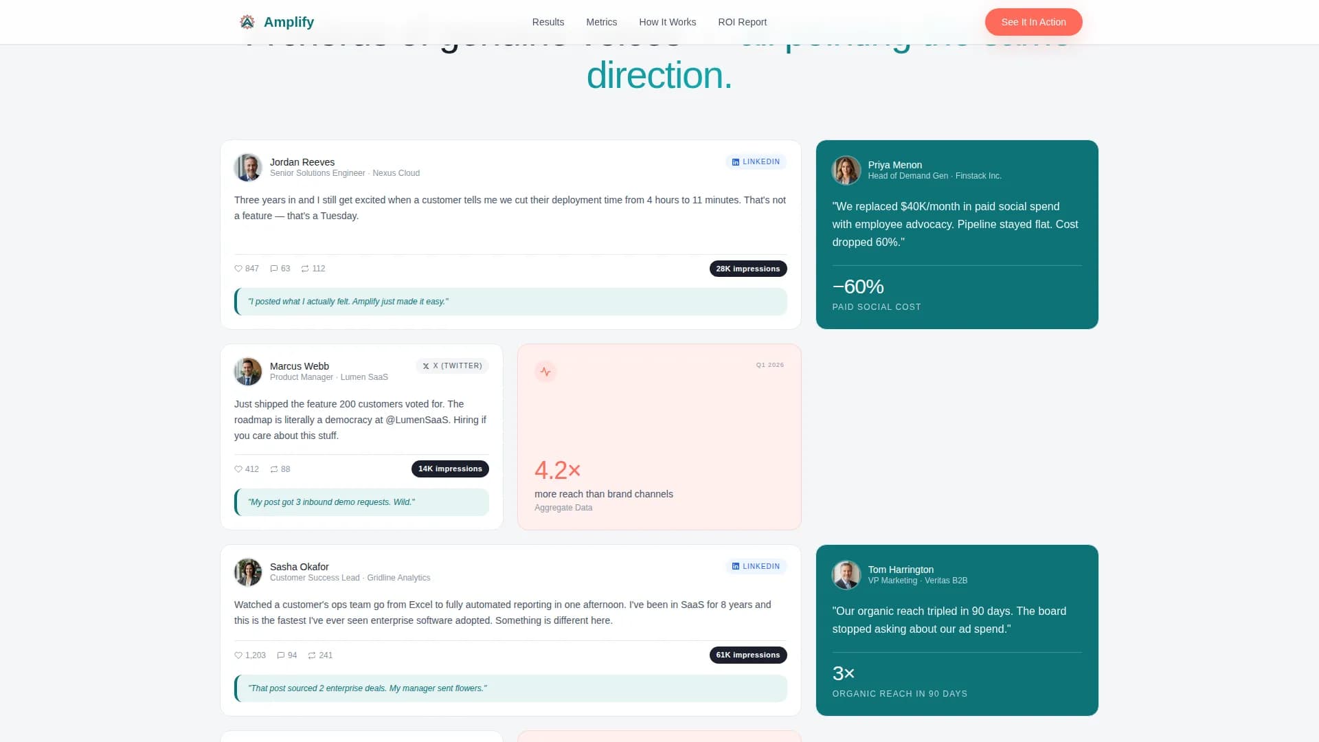 Amplify - Employee Advocacy Platform Landing Page Template