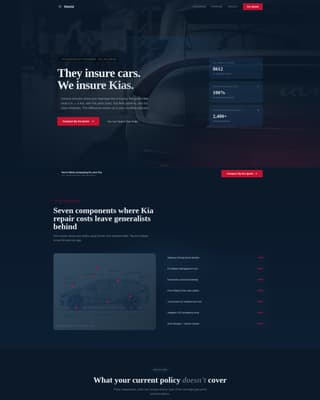 Kia - Premium Insurance Landing Page Template