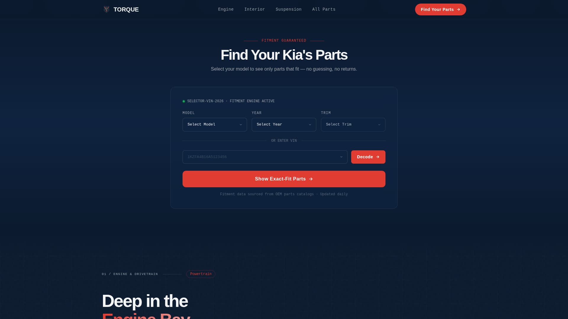 Torque - Precision Kia Landing Page Template