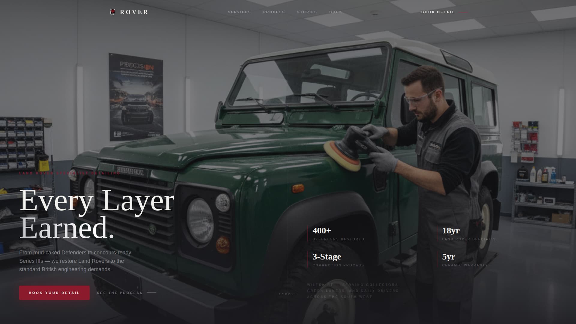 Rover - Premium Detailing Landing Page Template